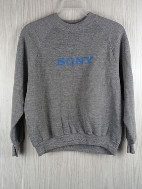Sony Grey Crewneck Sweatshirt with Blue Logo VTG sportswear XL